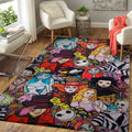 Tim Burton Charaktere Halloween Teppich