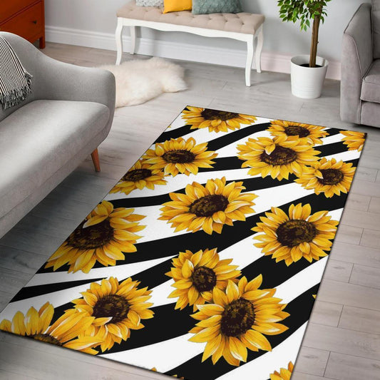 Zebra Pattern Sunflower Teppich